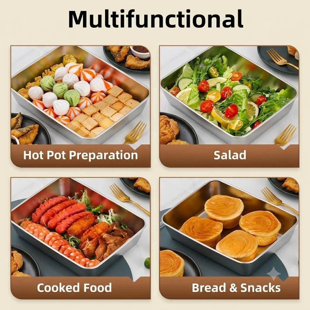 2000ml Stainless Steel Food Storage Container