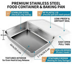 2000ml Stainless Steel Food Storage Container