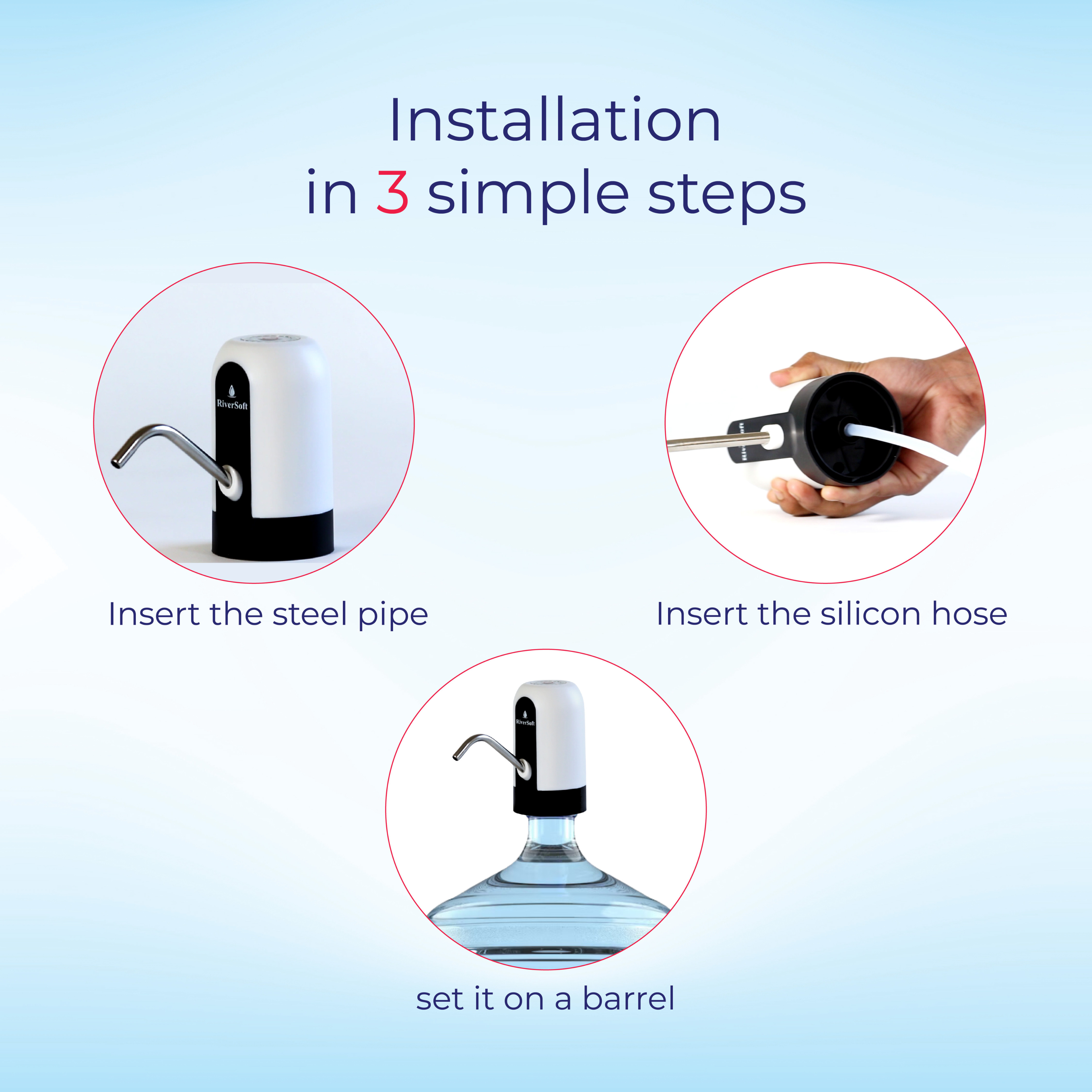 Automatic Wireless Water Can Dispenser Pump for 20 Litre Bottle Can, with Low Noise & High Efficiency