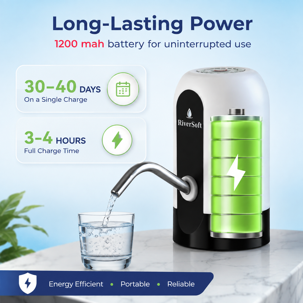 Automatic Wireless Water Can Dispenser Pump for 20 Litre Bottle Can, with Low Noise & High Efficiency