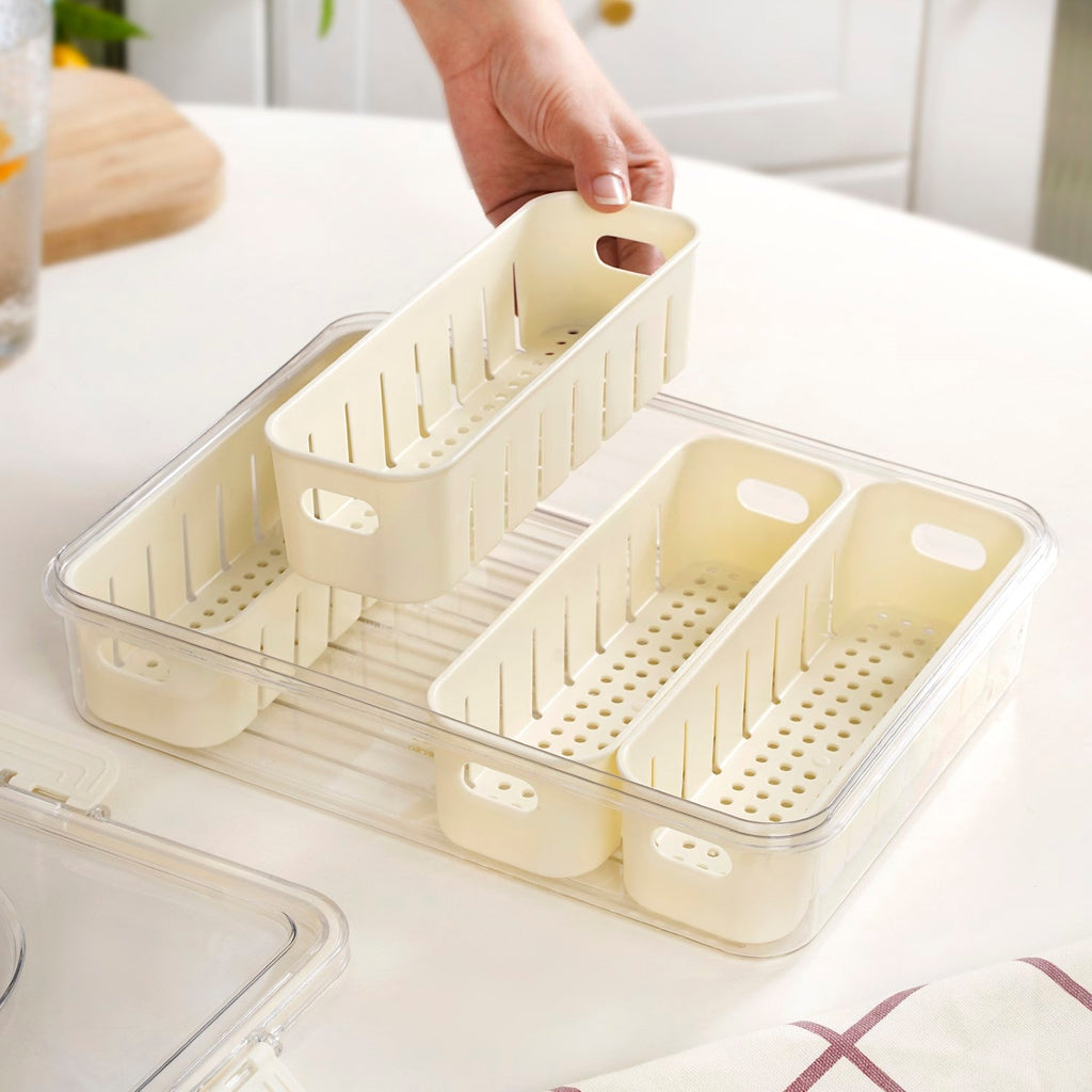FreshGrid 4 Compartments Airtight Storage Box
