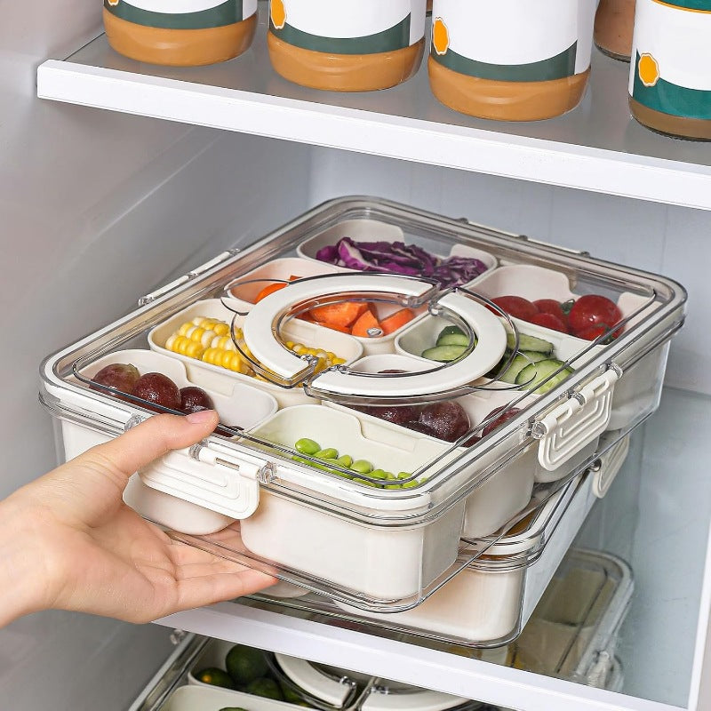 Stacked fridge storage containers