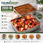 2000ml Stainless Steel Food Storage Container