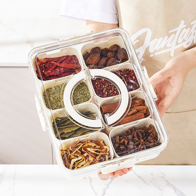 Airtight Fridge Storage Box With 8 Compartments
