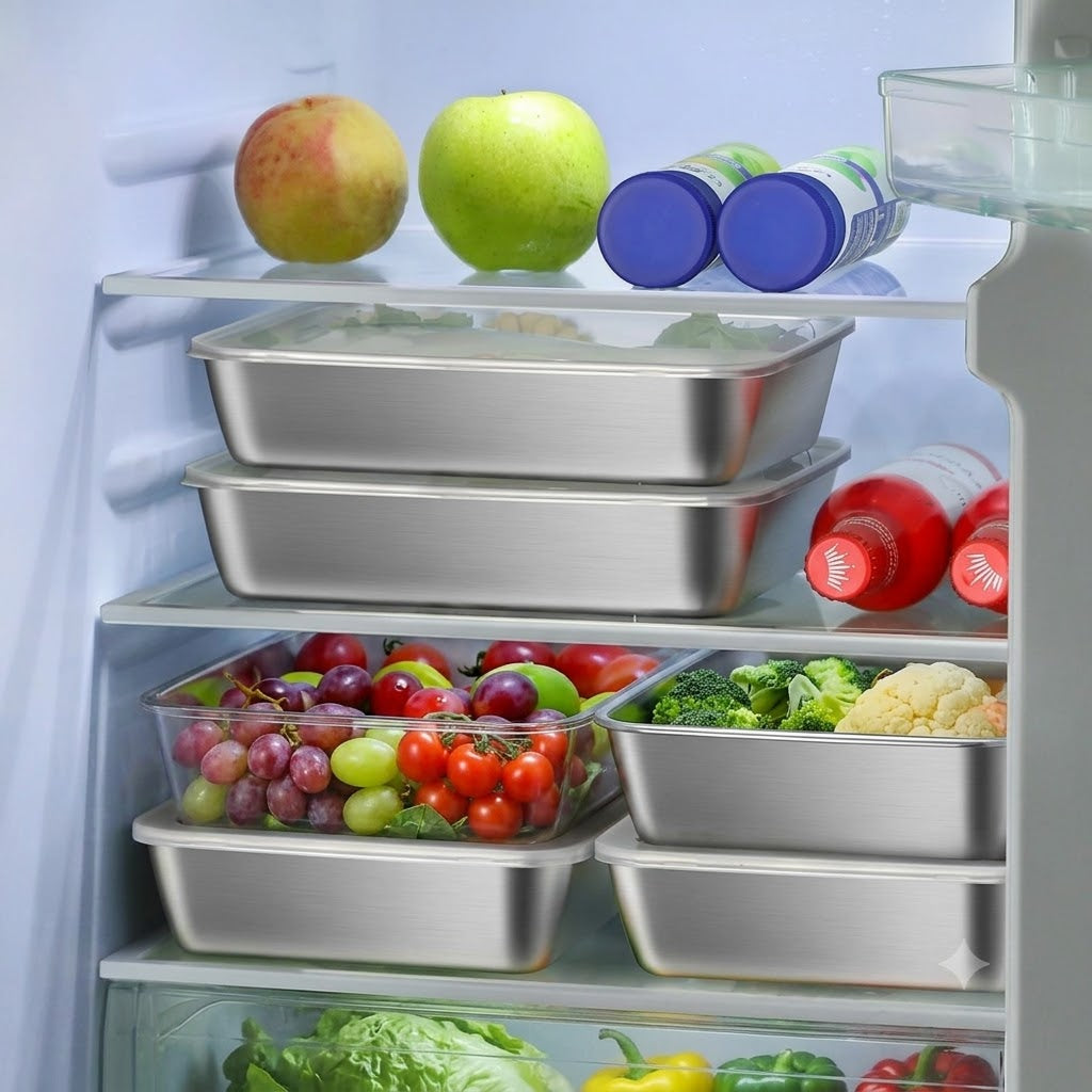 2000ml Stainless Steel Food Storage Container