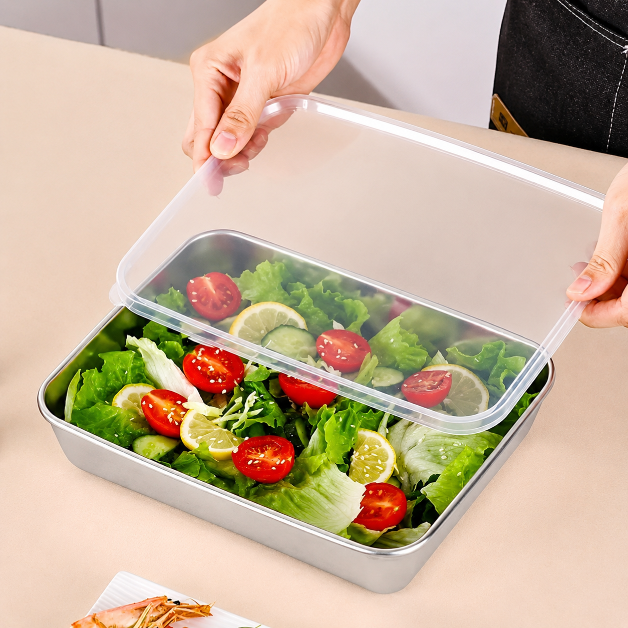 2000ml Stainless Steel Food Storage Container