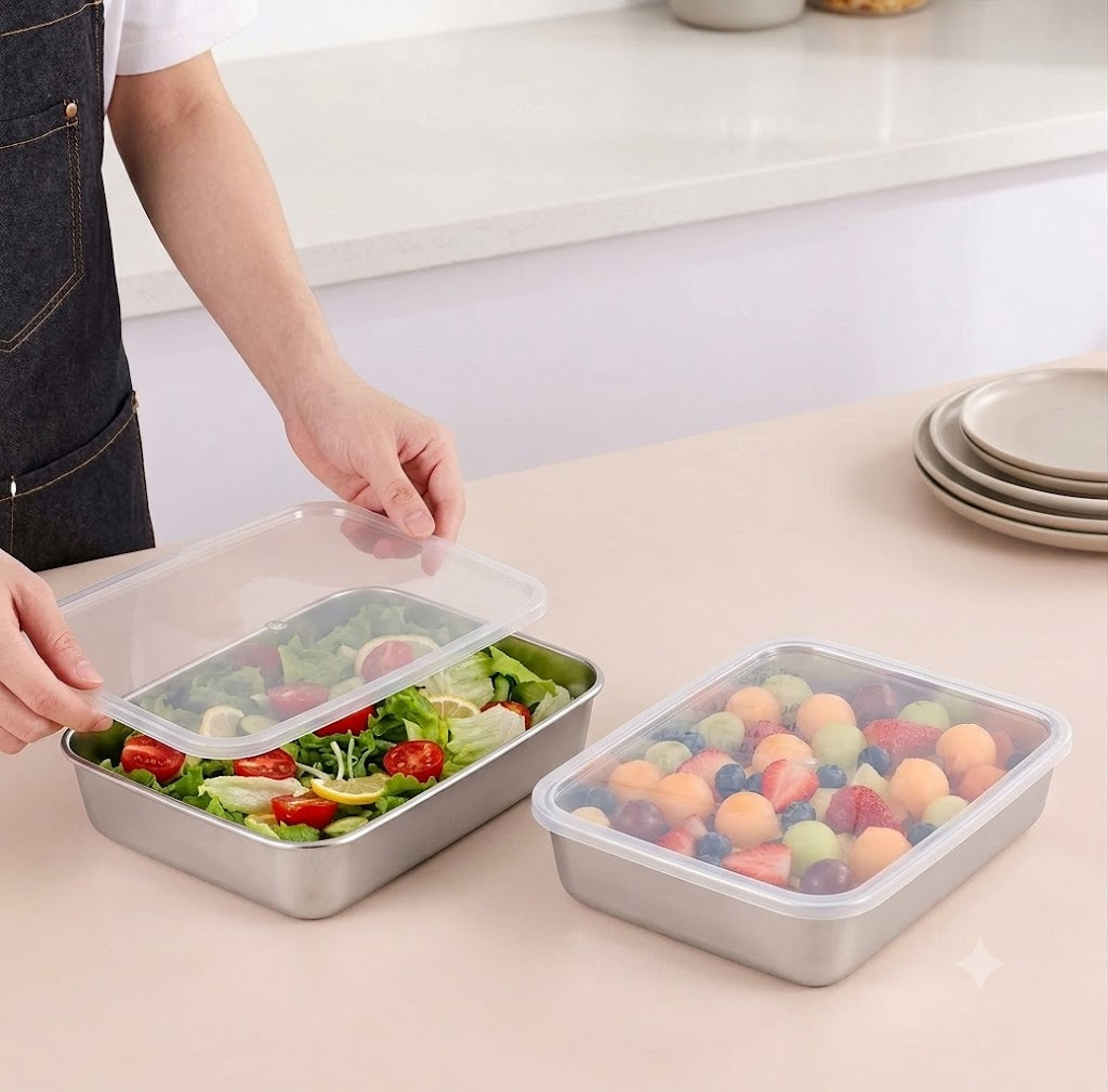2000ml Stainless Steel Food Storage Container