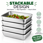 2000ml Stainless Steel Food Storage Container