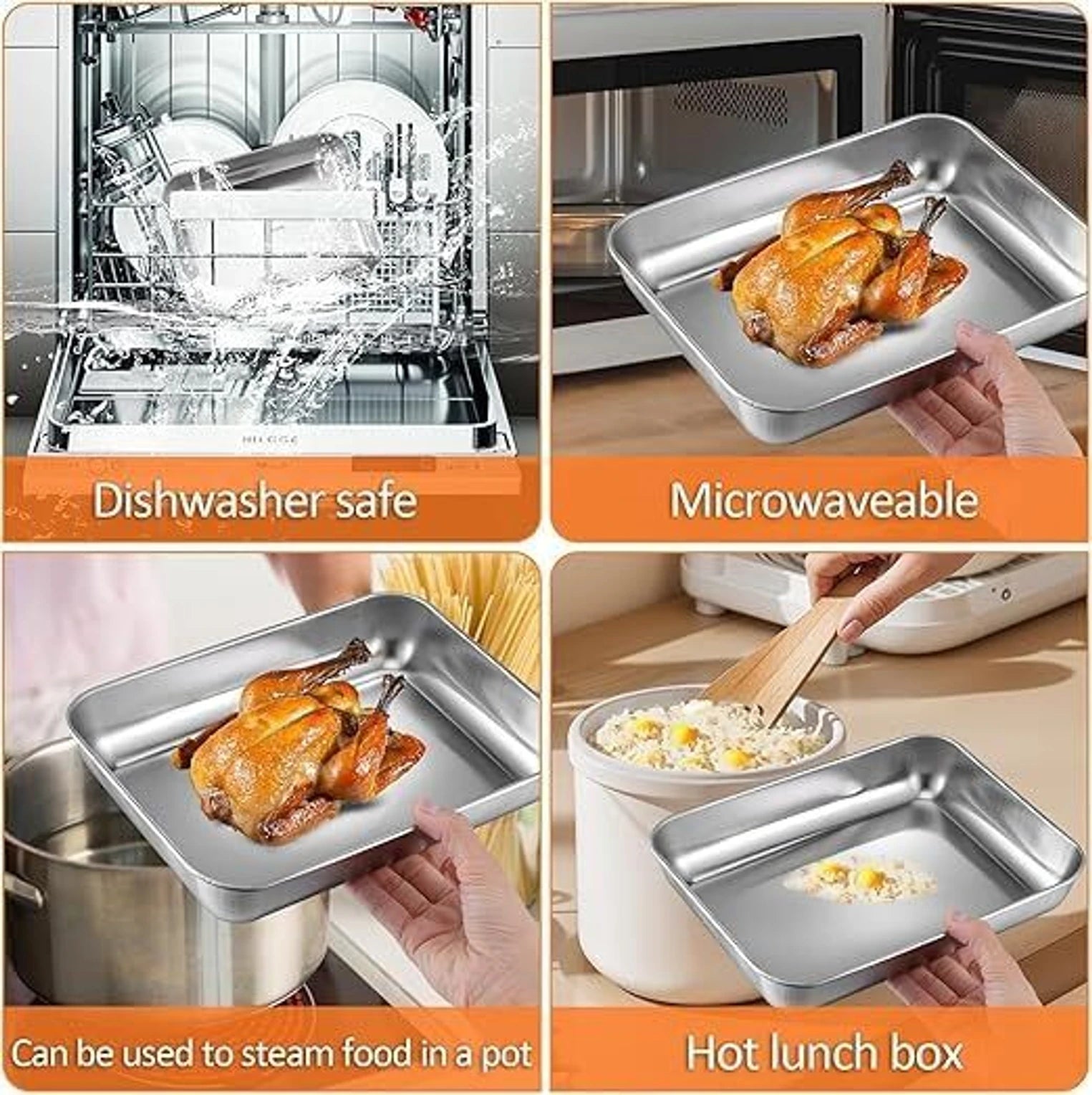 2000ml Stainless Steel Food Storage Container